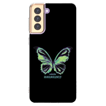 Picasee silikónový prehľadný obal pre Samsung Galaxy S21+ 5G G996F - Diamanty Blue
