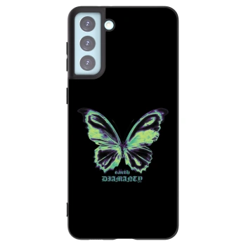 Picasee silikónový čierny obal pre Samsung Galaxy S21+ 5G G996F - Diamanty Blue