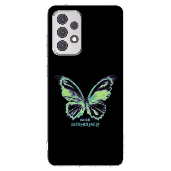 Picasee silikónový prehľadný obal pre Samsung Galaxy A52 5G A525F - Diamanty Blue