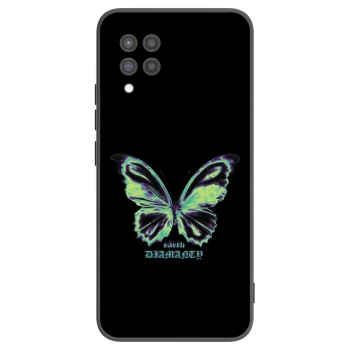 Picasee silikónový čierny obal pre Samsung Galaxy A42 A426B - Diamanty Blue