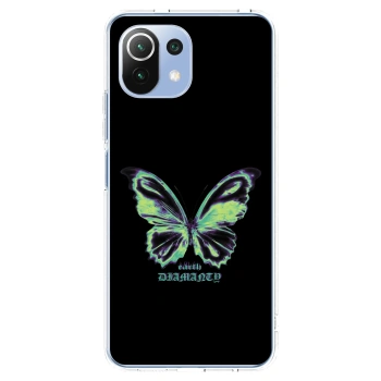 Picasee silikónový prehľadný obal pre Xiaomi 11 Lite 5G NE - Diamanty Blue