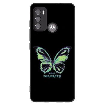 Picasee silikónový čierny obal pre Motorola Moto G60 - Diamanty Blue