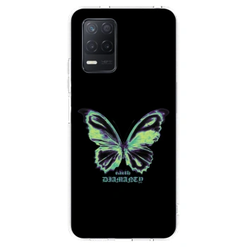 Picasee silikónový prehľadný obal pre Realme 8 5G - Diamanty Blue