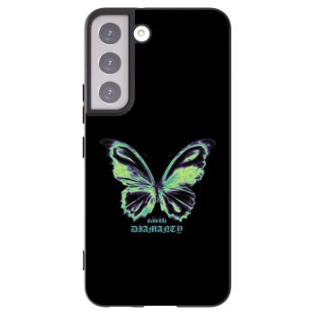 Picasee silikónový čierny obal pre Samsung Galaxy S22 5G - Diamanty Blue