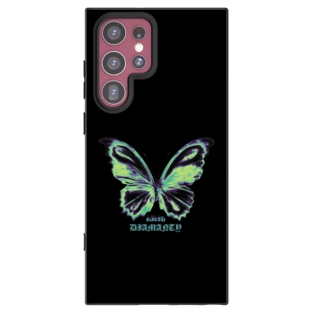 Picasee silikónový čierny obal pre Samsung Galaxy S22 Ultra 5G - Diamanty Blue