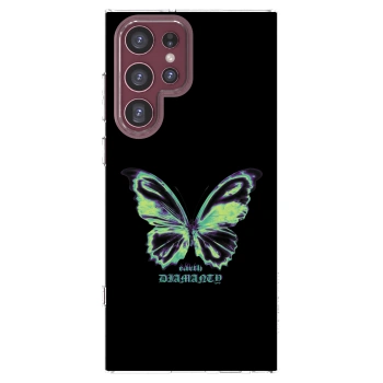 Picasee silikónový prehľadný obal pre Samsung Galaxy S22 Ultra 5G - Diamanty Blue