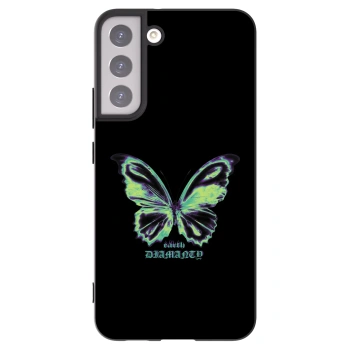 Picasee silikónový čierny obal pre Samsung Galaxy S22+ 5G - Diamanty Blue