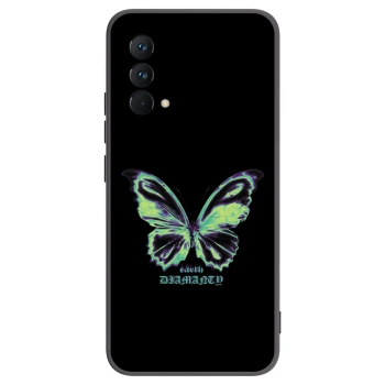 Picasee silikónový čierny obal pre Realme GT Master Edition 5G - Diamanty Blue