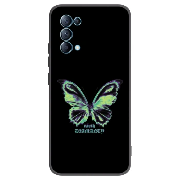 Picasee silikónový čierny obal pre OPPO Reno 5 5G - Diamanty Blue