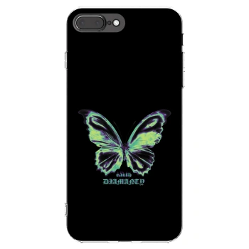 Picasee silikónový prehľadný obal pre Apple iPhone 8 Plus - Diamanty Blue