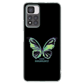 Picasee silikónový prehľadný obal pre Xiaomi Redmi Note 11 Pro+ 5G - Diamanty Blue