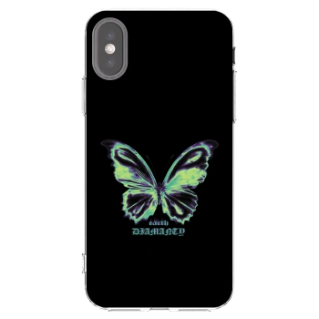 Picasee silikónový prehľadný obal pre Apple iPhone X/XS - Diamanty Blue