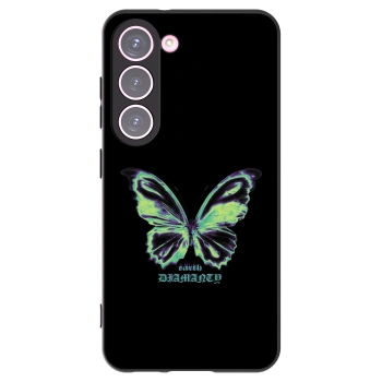 Picasee silikónový čierny obal pre Samsung Galaxy S23 5G - Diamanty Blue