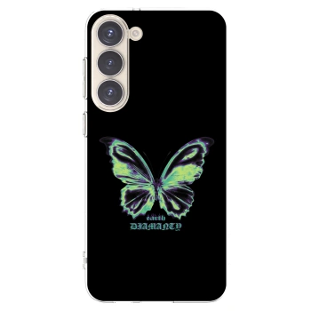 Picasee silikónový prehľadný obal pre Samsung Galaxy S23+ 5G - Diamanty Blue