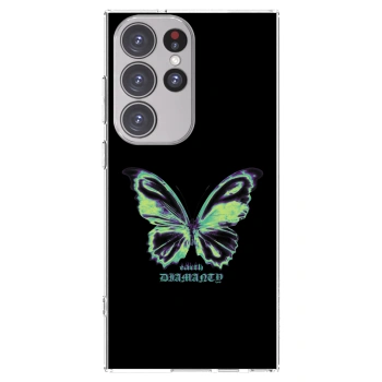 Picasee silikónový prehľadný obal pre Samsung Galaxy S23 Ultra 5G - Diamanty Blue
