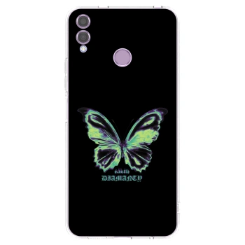 Picasee silikónový prehľadný obal pre Honor 8X - Diamanty Blue