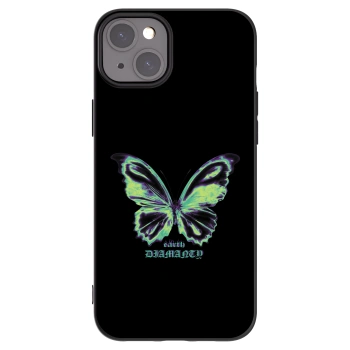 Picasee silikónový čierny obal pre Apple iPhone 15 Plus - Diamanty Blue
