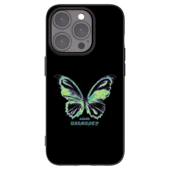 Picasee silikónový čierny obal pre Apple iPhone 15 Pro - Diamanty Blue