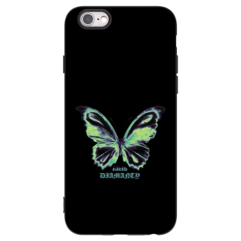 Picasee silikónový čierny obal pre Apple iPhone 6/6S - Diamanty Blue