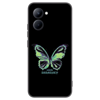 Picasee silikónový čierny obal pre Realme C33 (2023) - Diamanty Blue