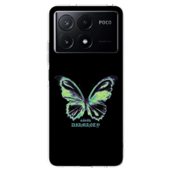 Picasee silikónový prehľadný obal pre Xiaomi Poco X6 Pro - Diamanty Blue