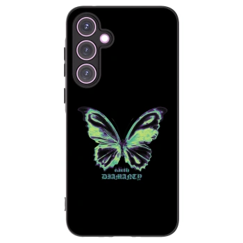 Picasee silikónový čierny obal pre Samsung Galaxy A35 5G A356B - Diamanty Blue