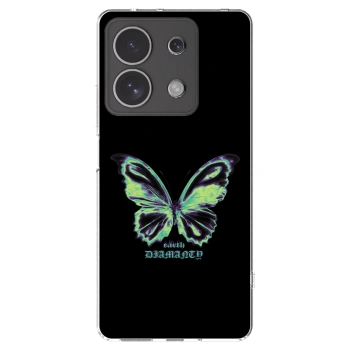 Picasee silikónový prehľadný obal pre Xiaomi Redmi Note 13 4G - Diamanty Blue