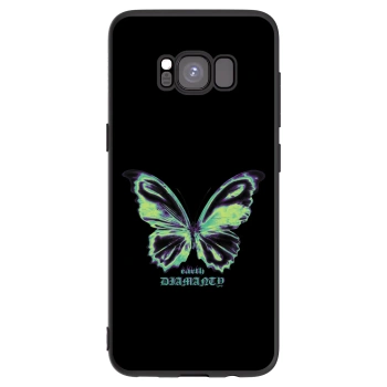 Picasee silikónový čierny obal pre Samsung Galaxy S8 G950F - Diamanty Blue