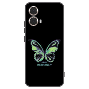 Picasee silikónový čierny obal pre Motorola Moto G85 - Diamanty Blue