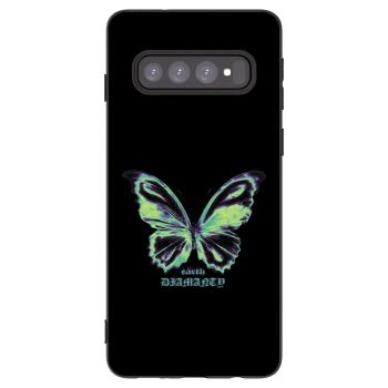 Picasee silikónový čierny obal pre Samsung Galaxy S10 G973 - Diamanty Blue