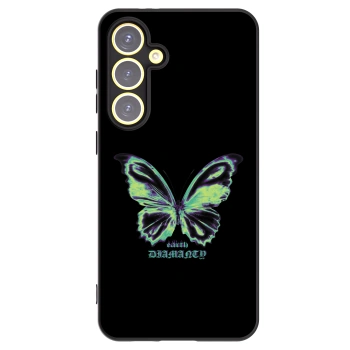 Picasee silikónový čierny obal pre Samsung Galaxy S24 FE S721B - Diamanty Blue