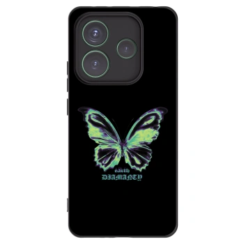 Picasee silikónový čierny obal pre Xiaomi Redmi Note 14 5G - Diamanty Blue