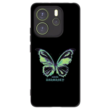 Picasee silikónový čierny obal pre Xiaomi Redmi Note 14 4G - Diamanty Blue