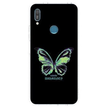 Picasee silikónový prehľadný obal pre Huawei Y6 2019 - Diamanty Blue