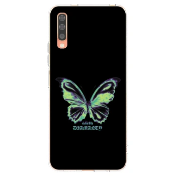 Picasee silikónový prehľadný obal pre Samsung Galaxy A70 A705F - Diamanty Blue