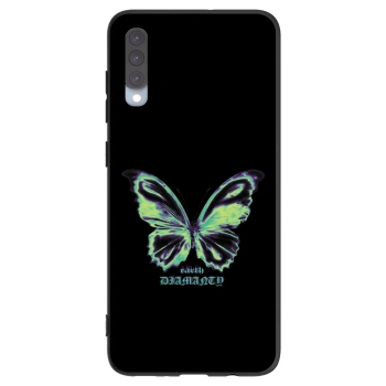 Picasee silikónový čierny obal pre Samsung Galaxy A70 A705F - Diamanty Blue