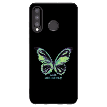 Picasee silikónový čierny obal pre Huawei P30 Lite - Diamanty Blue