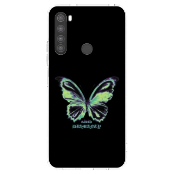 Picasee silikónový prehľadný obal pre Xiaomi Redmi Note 8 - Diamanty Blue