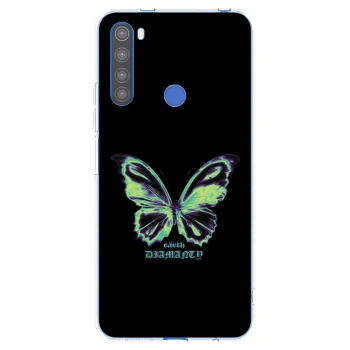Picasee silikónový prehľadný obal pre Xiaomi Redmi Note 8T - Diamanty Blue