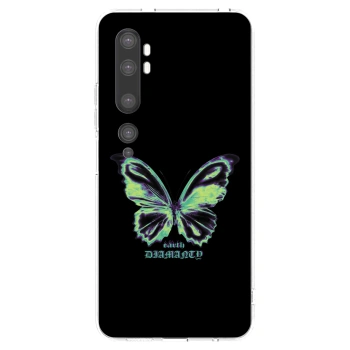 Picasee silikónový prehľadný obal pre Xiaomi Mi Note 10 (Pro) - Diamanty Blue
