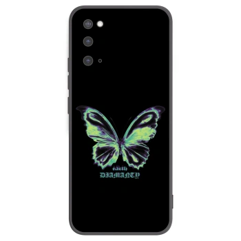 Picasee silikónový čierny obal pre Samsung Galaxy S20 G980F - Diamanty Blue