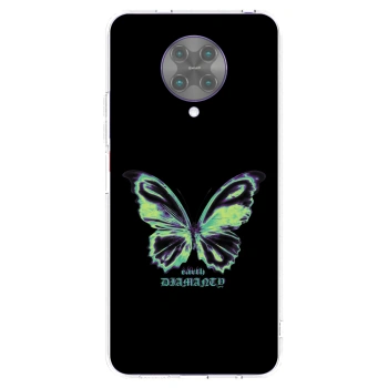 Picasee silikónový prehľadný obal pre Xiaomi Poco F2 Pro - Diamanty Blue