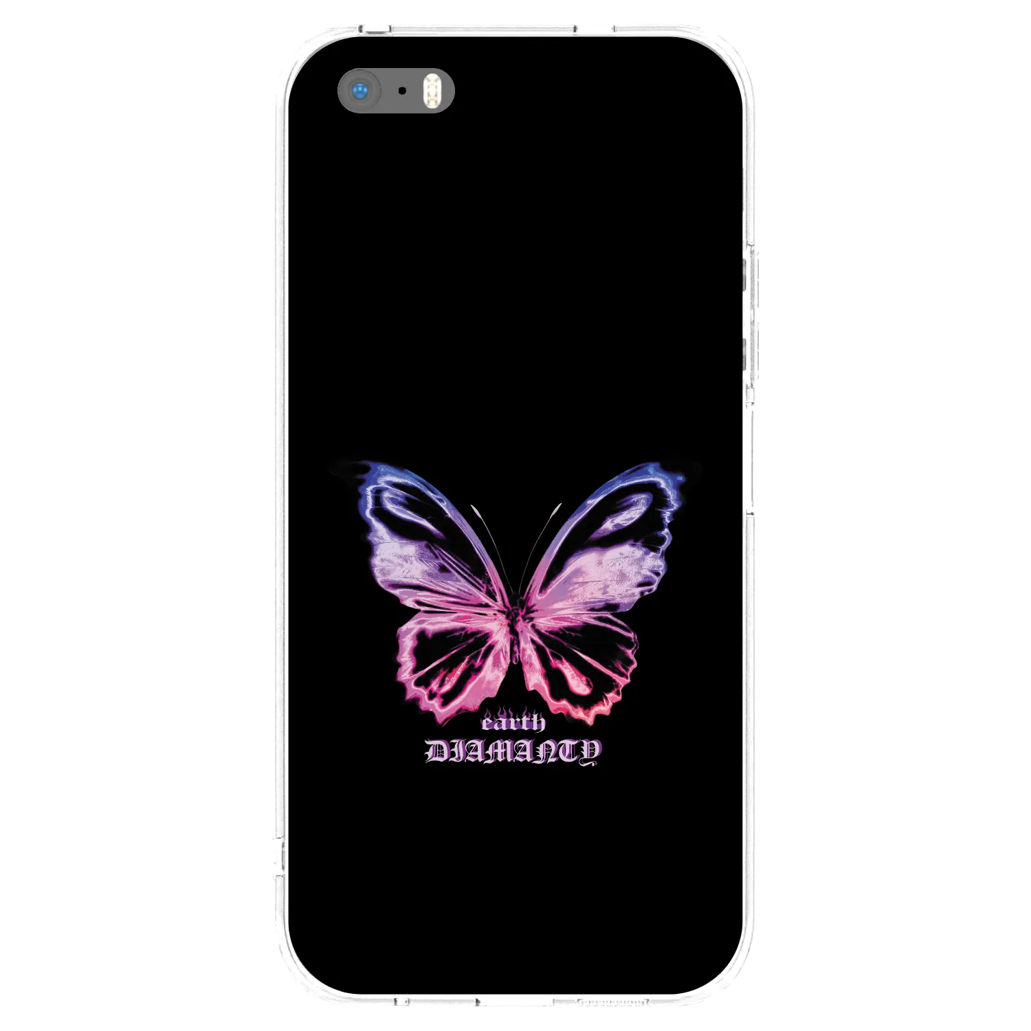 Picasee silikónový prehľadný obal pre Apple iPhone 5/5S/SE - Diamanty Purple