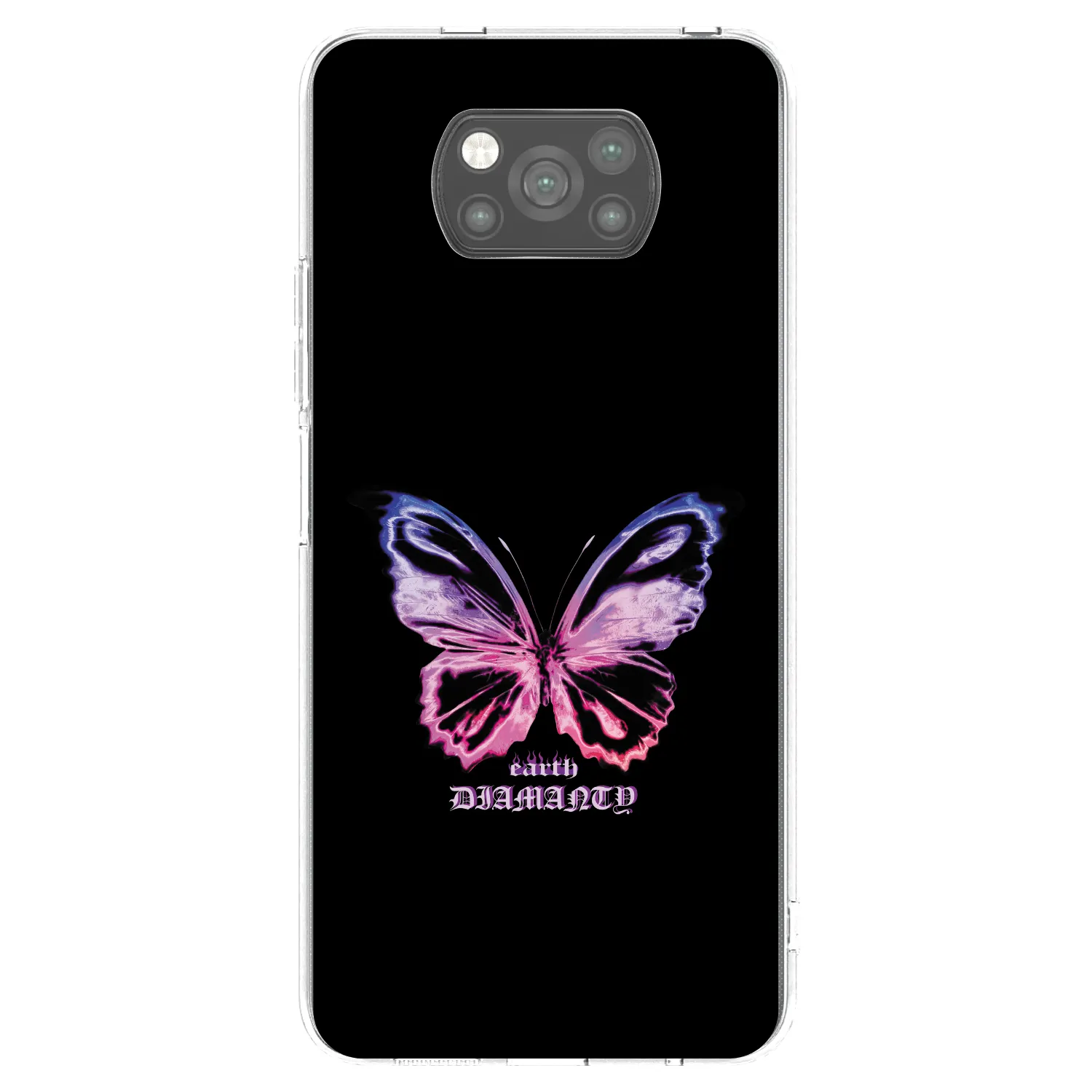 Picasee silikónový čierny obal pre Xiaomi Poco X3 - Diamanty Purple