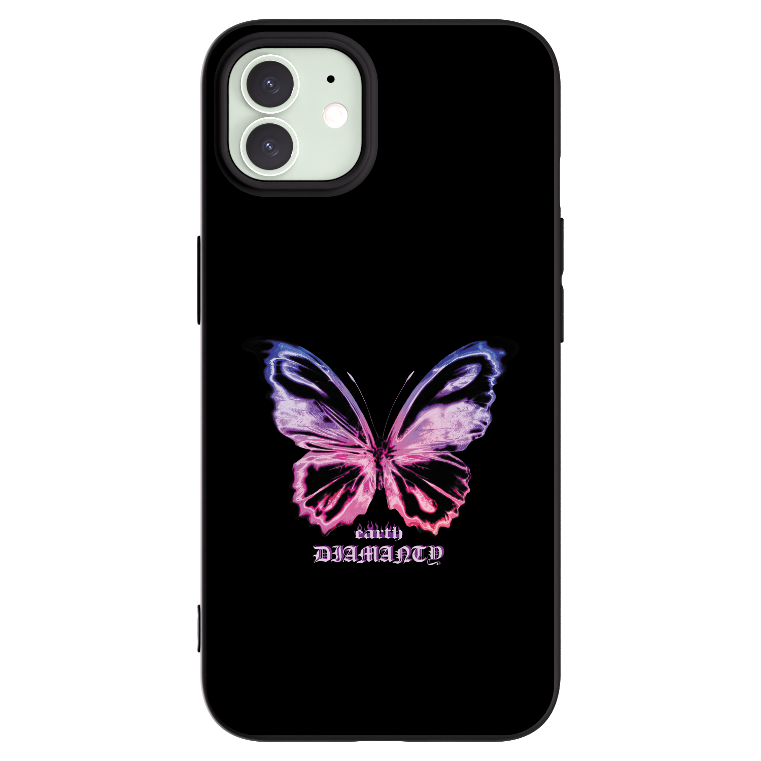 Picasee silikónový čierny obal pre Apple iPhone 12 - Diamanty Purple