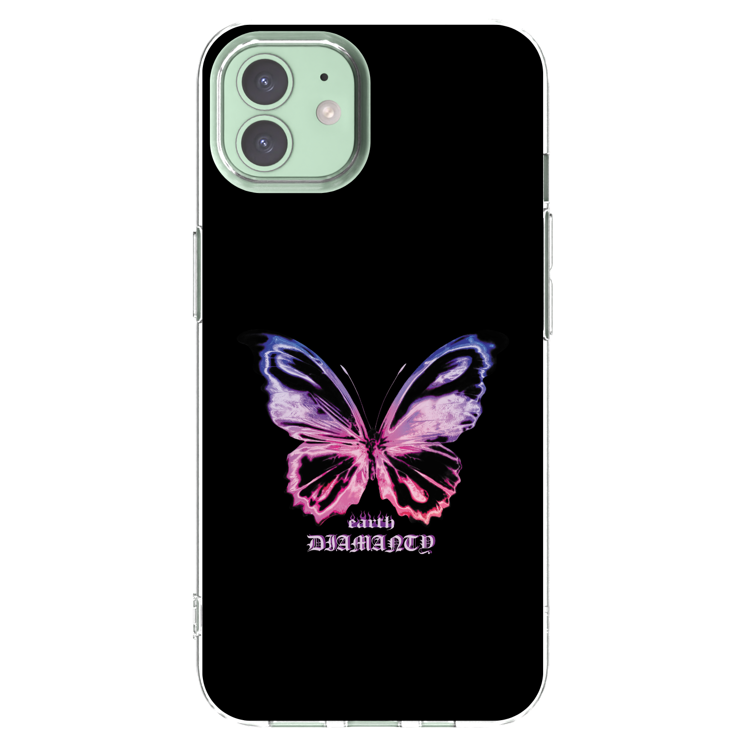 Picasee silikónový prehľadný obal pre Apple iPhone 12 - Diamanty Purple