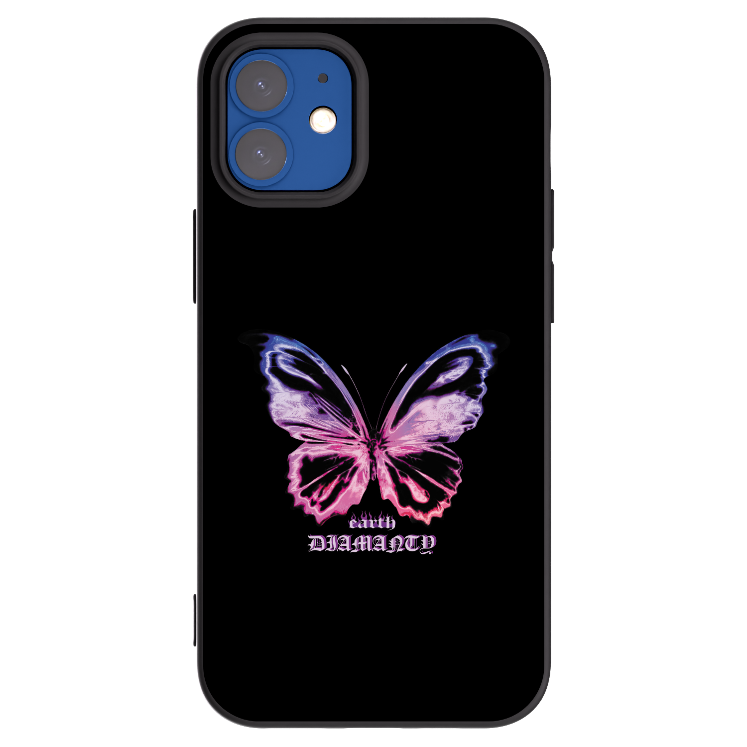 Picasee silikónový čierny obal pre Apple iPhone 12 mini - Diamanty Purple