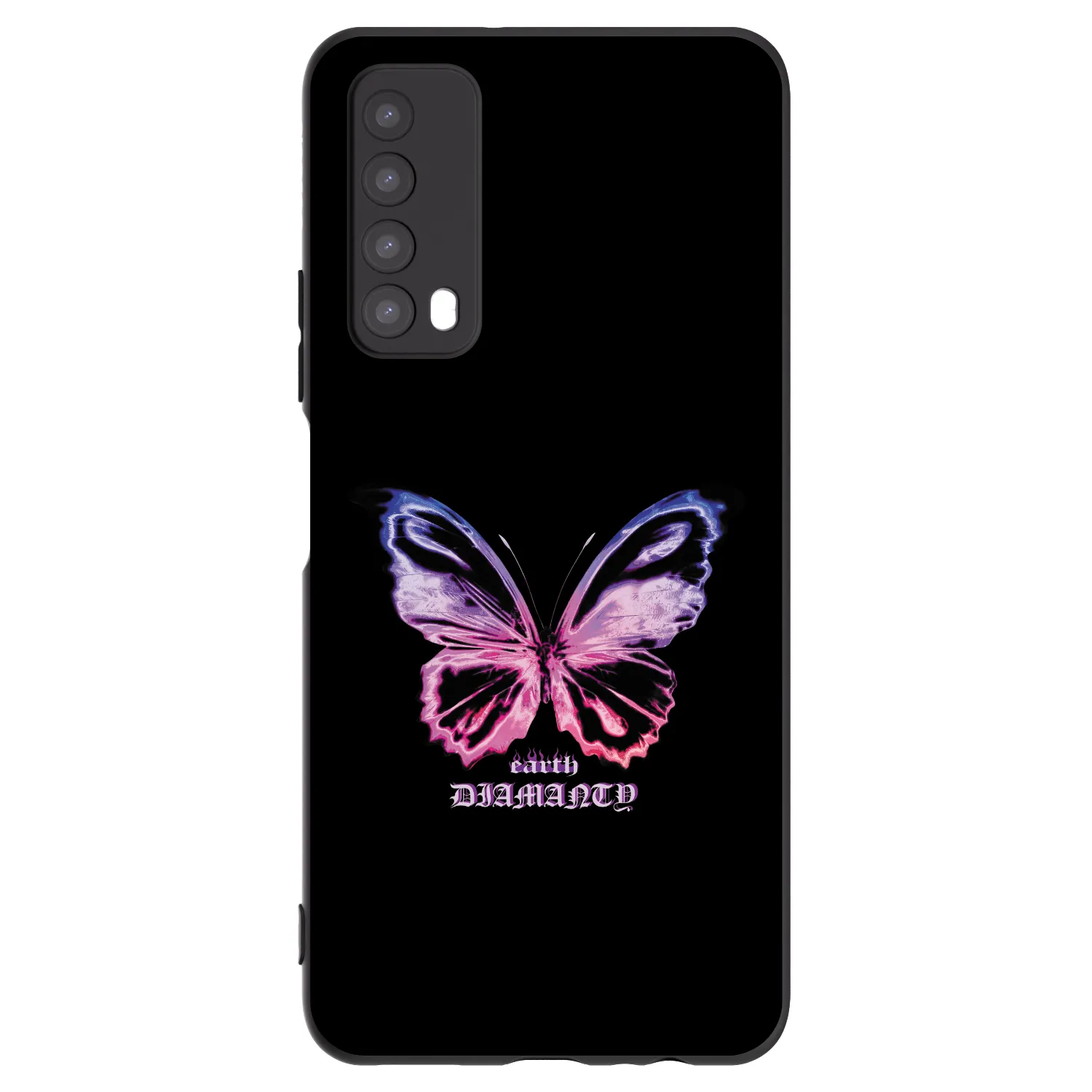 Silikónový čierny obal pre Huawei P Smart 2021 - Diamanty Purple