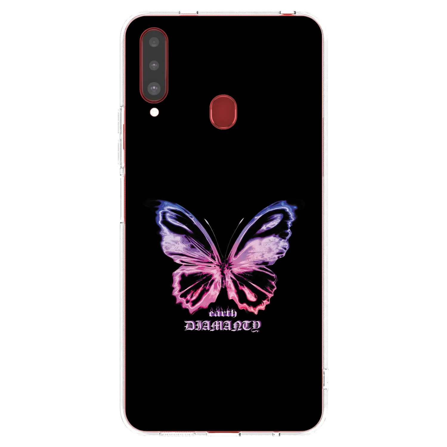 Picasee silikónový prehľadný obal pre Samsung Galaxy A20s - Diamanty Purple