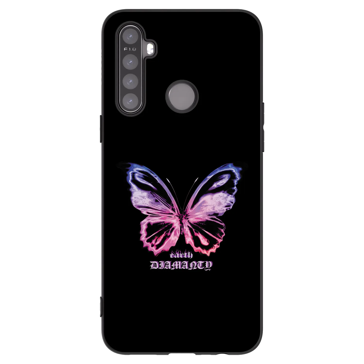 Picasee silikónový čierny obal pre Realme 6i - Diamanty Purple
